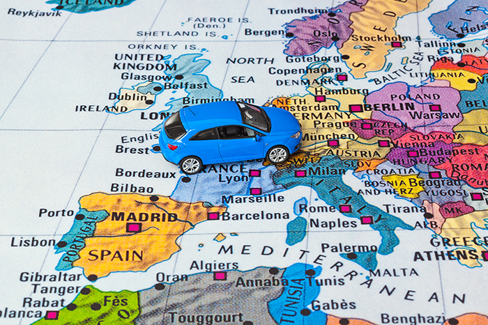 Europe Map Car Toy Travel