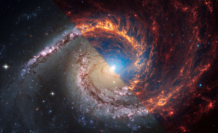 James Webb before and after NGC 1566
