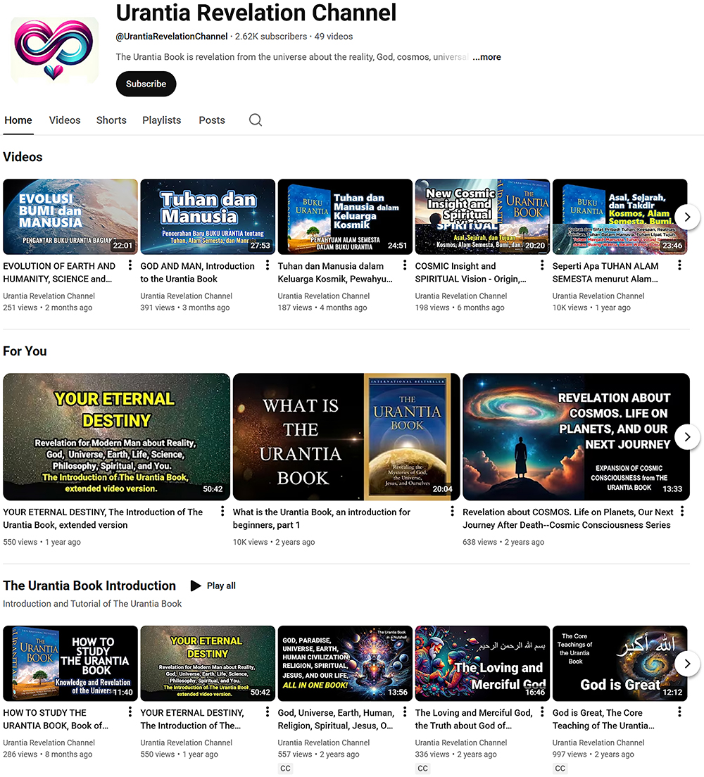 The Urantia Revelation Channel