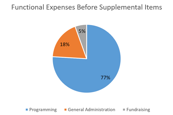2019 Functional Expenses before Supplemental Items 2019 Functional Expenses before Supplemental Items