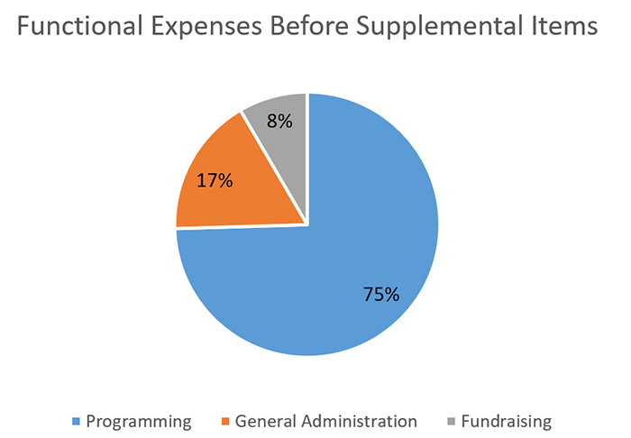 2020 Functional Expenses before Supplemental Items 2020 Functional Expenses before Supplemental Items