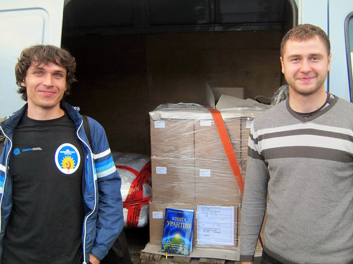 Anton Miroshnichenko et le conducteur du camion