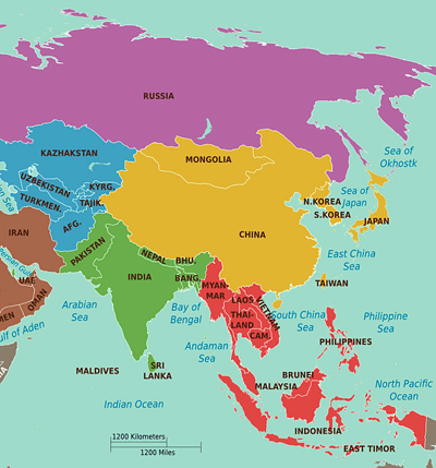 Map of Asia