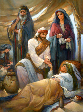 Jesus helping the sick