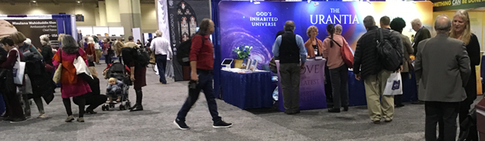 Urantia Book booth. 2018 Parliament of the World’s Religions 