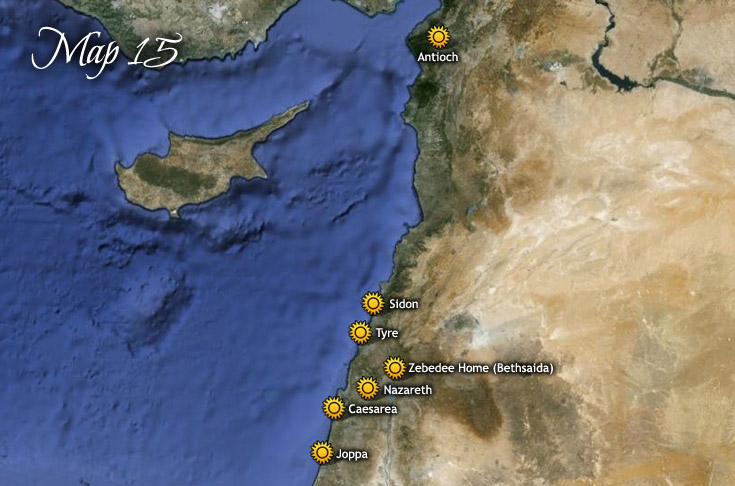 Travels of Jesus to Syria & Mediterranian Coast