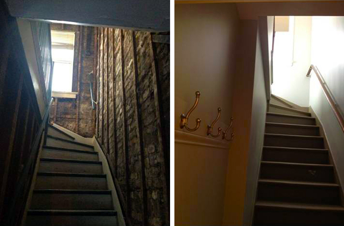 Escalier de l’appartement de la remise Escalier de l’appartement de la remise