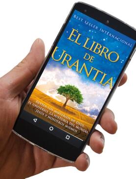 The Urantia Book shown on the screen of a smartphone