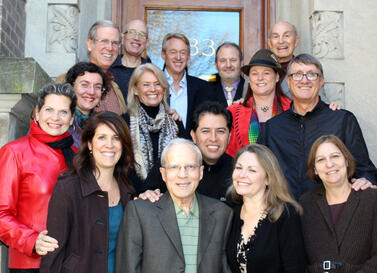 Urantia Foundation Board October 2012. Back row: Gard Jameson, Jay Peregrine, Mo Siegel, Georges Michelson-Dupont, Richard Keeler Middle row: Olga López, Marta Elders, Víctor García-Bory, Share Beasley, Jay Bird Front row: Line St-Pierre, Sandra Burga-Cisneros Pizarro, Ralph Zehr, Judy Van Cleave, Marilynn Kulieke (Absent: Henk Mylanus, Merrit Horn)