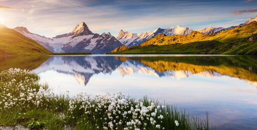 Bernese range above Bachalpsee lake